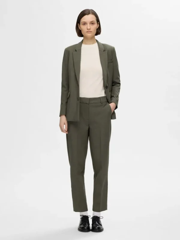 Bukser>SELECTED CROPPED TAPERED BUKSER Green