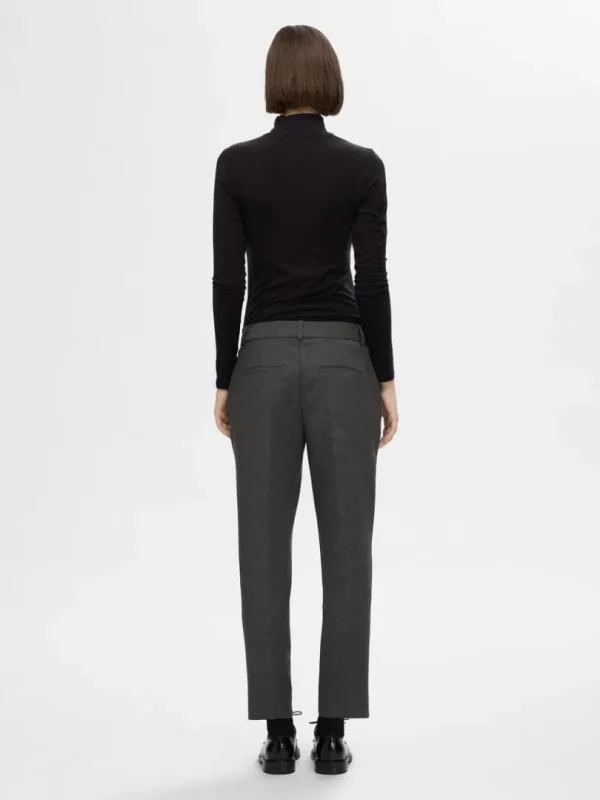 Bukser>SELECTED CROPPED TAPERED BUKSER Grey