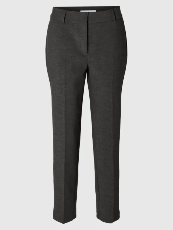 Bukser>SELECTED CROPPED TAPERED BUKSER Grey
