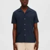 Skjorter>SELECTED CUBANSK KRAVE SKJORTE Blue
