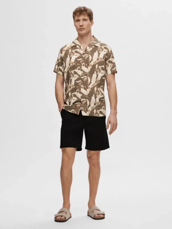 Skjorter>SELECTED CUBANSK KRAVE SKJORTE Brown