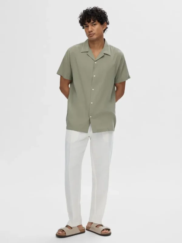 Skjorter>SELECTED CUBANSK KRAVE SKJORTE Green