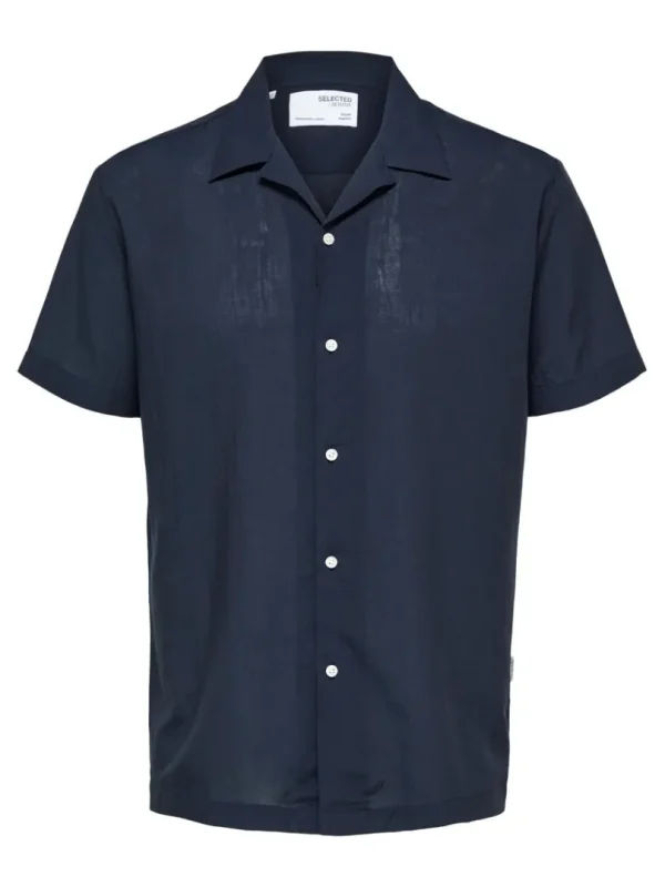 Skjorter>SELECTED CUBANSK KRAVE SKJORTE Blue
