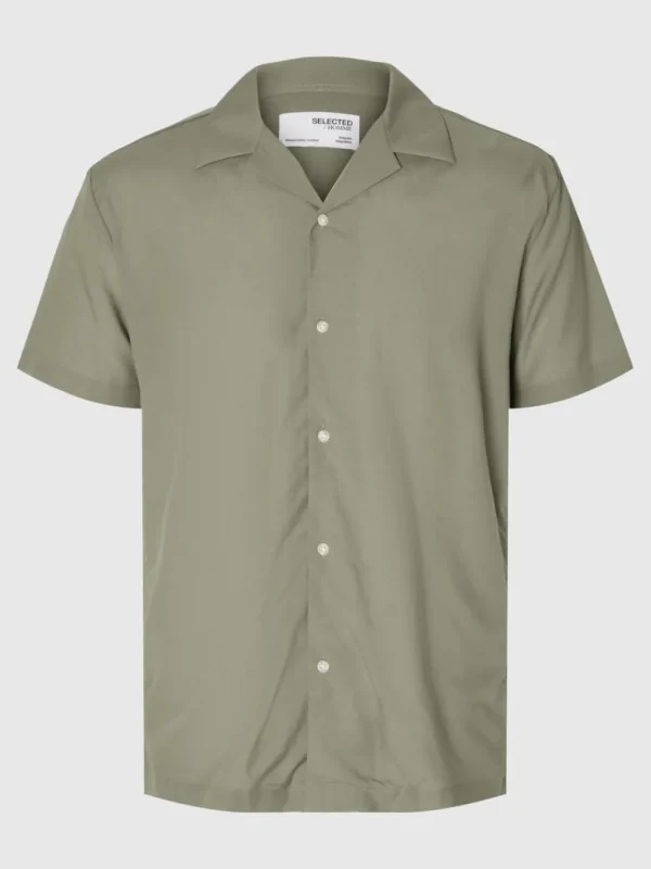 Skjorter>SELECTED CUBANSK KRAVE SKJORTE Green
