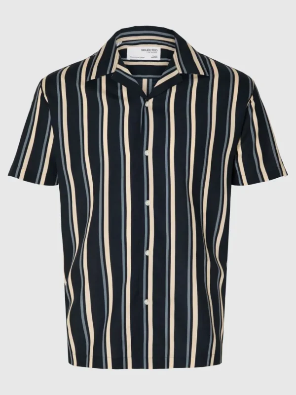 Skjorter>SELECTED CUBANSK KRAVE SKJORTE Blue
