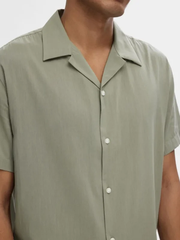 Skjorter>SELECTED CUBANSK KRAVE SKJORTE Green