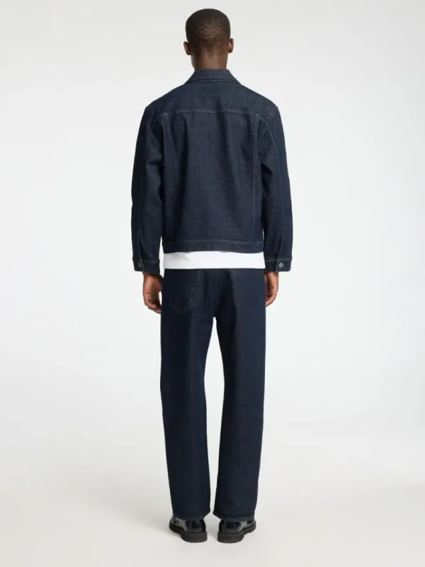 Overtøj>SELECTED DARK WASH DENIMJAKKE Blue