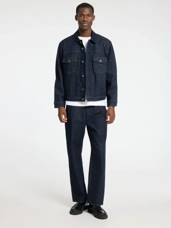Overtøj>SELECTED DARK WASH DENIMJAKKE Blue