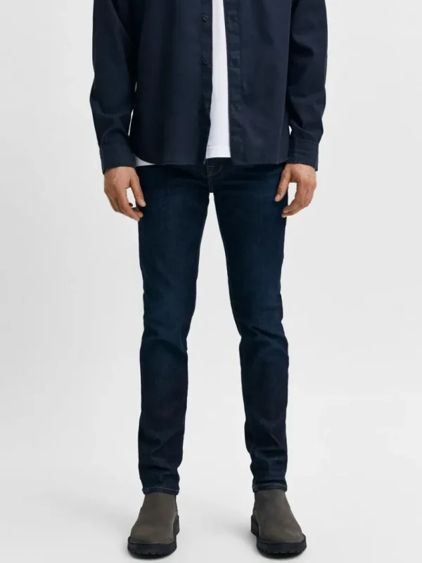 Jeans>SELECTED DARK WASH SLIM FIT JEANS Blue