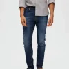 Jeans>SELECTED DARK WASH SLIM FIT JEANS Blue