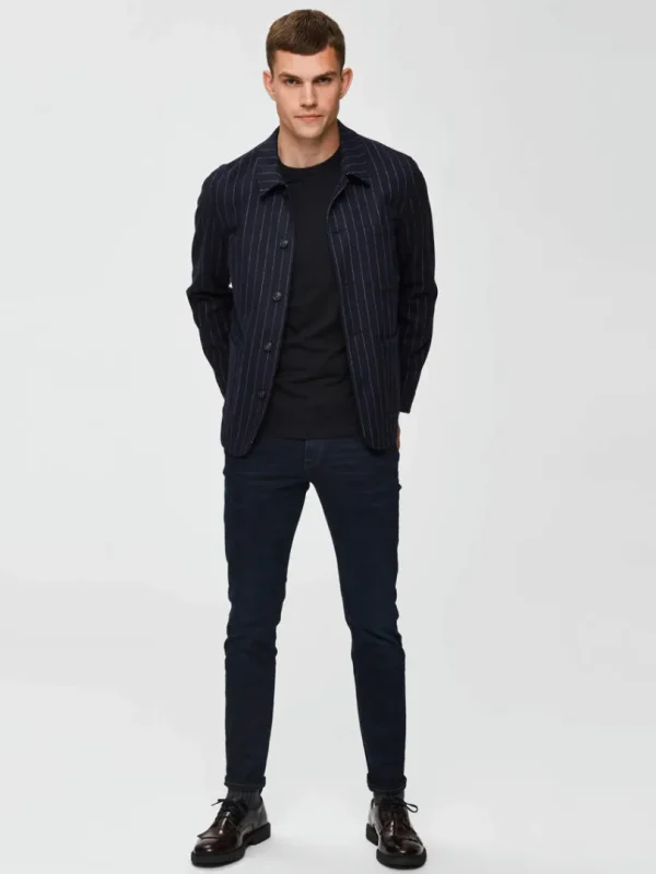 Jeans>SELECTED DARK WASH SLIM FIT JEANS Blue