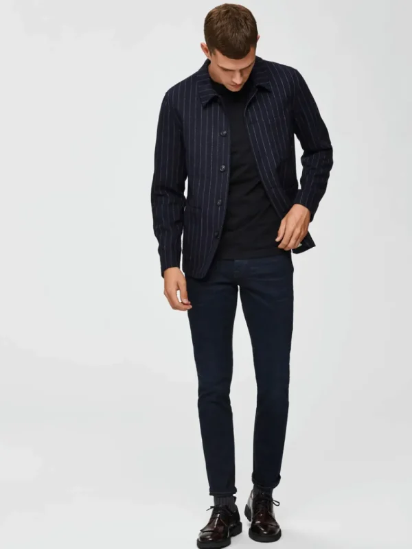 Jeans>SELECTED DARK WASH SLIM FIT JEANS Blue