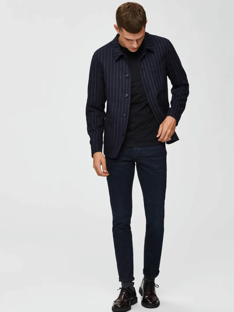 dark_wash_slim_fit_jeans_1.webp Jeans>SELECTED DARK WASH SLIM FIT JEANS Blue