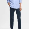 Jeans>SELECTED DARK WASH STRAIGHT FIT JEANS Blue