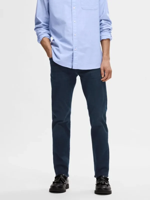 Jeans>SELECTED DARK WASH STRAIGHT FIT JEANS Blue