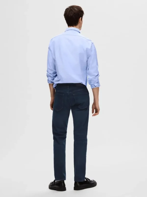 Jeans>SELECTED DARK WASH STRAIGHT FIT JEANS Blue