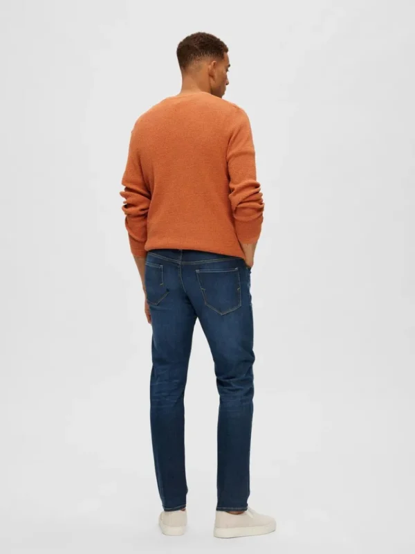 Jeans>SELECTED DARK WASH STRAIGHT FIT JEANS Blue