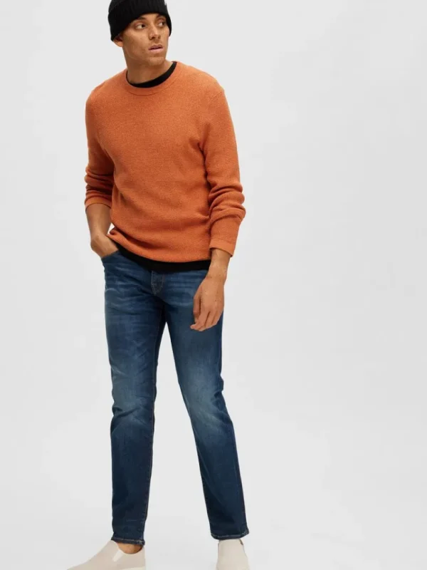 Jeans>SELECTED DARK WASH STRAIGHT FIT JEANS Blue