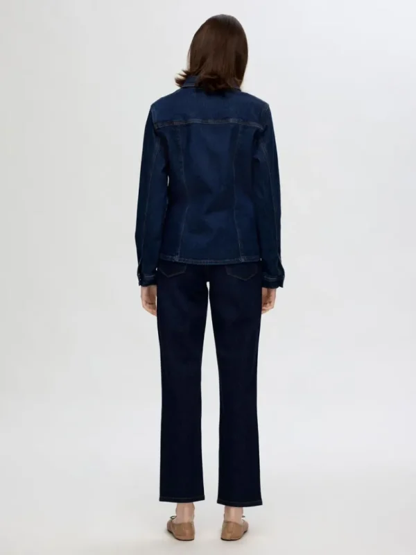Jeans>SELECTED DARK WASH STRAIGHT FIT JEANS Blue