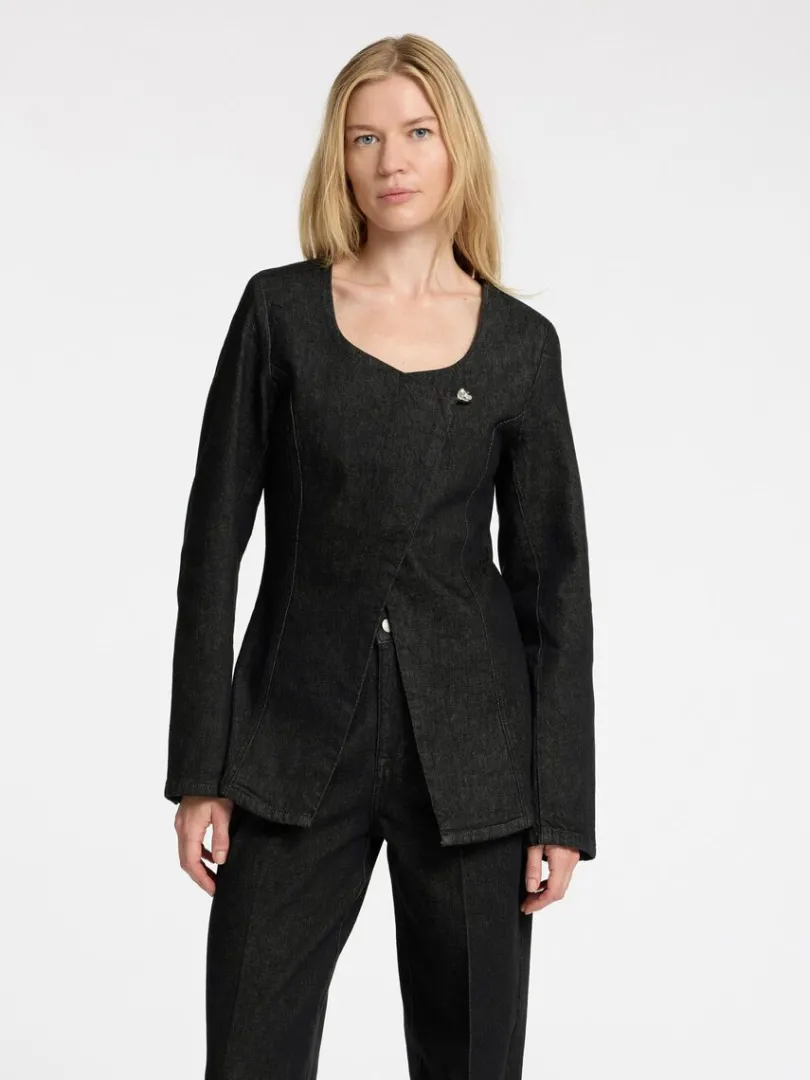 denim_blazer_0.webp Overtøj>SELECTED DENIM BLAZER Black