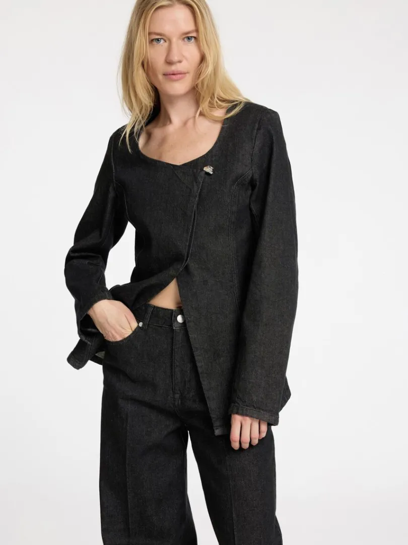 denim_blazer_2.webp Overtøj>SELECTED DENIM BLAZER Black
