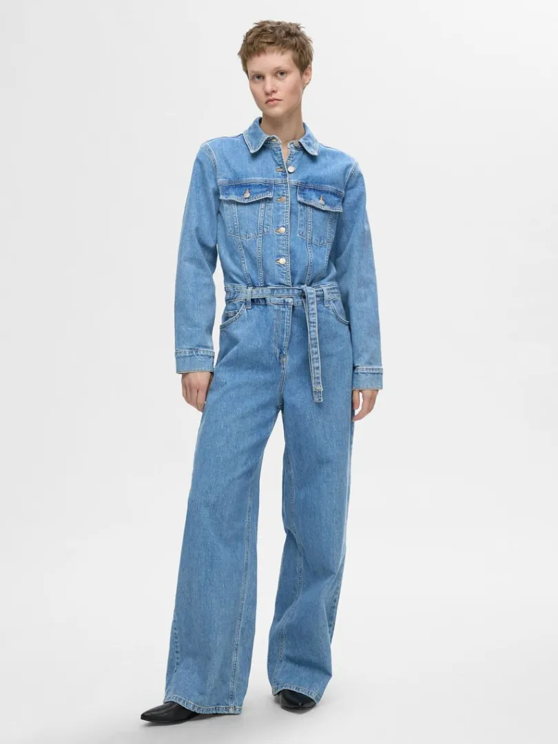 denim_buksedragt_1.webp Kjoler>SELECTED DENIM BUKSEDRAGT Blue