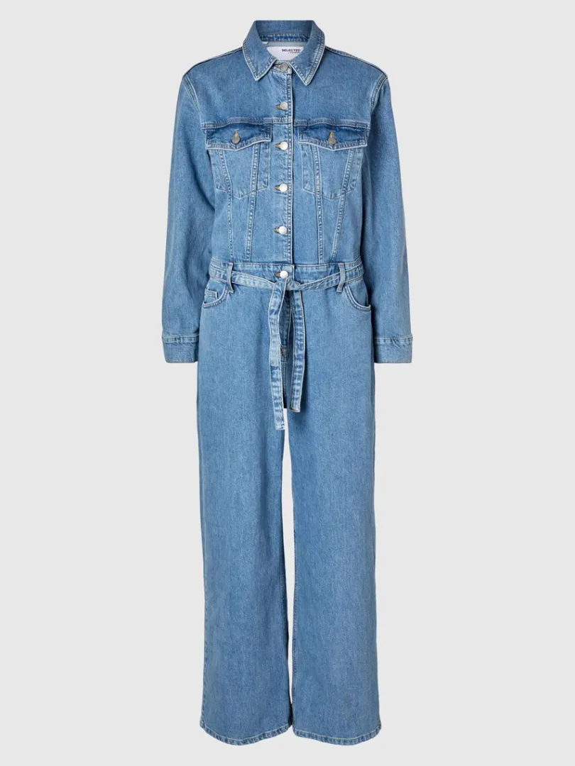 denim_buksedragt_5.webp Kjoler>SELECTED DENIM BUKSEDRAGT Blue