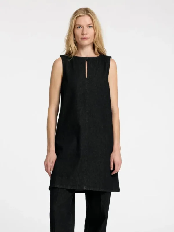 Kjoler>SELECTED DENIM KORT KJOLE Black