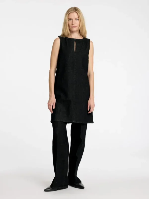 Kjoler>SELECTED DENIM KORT KJOLE Black
