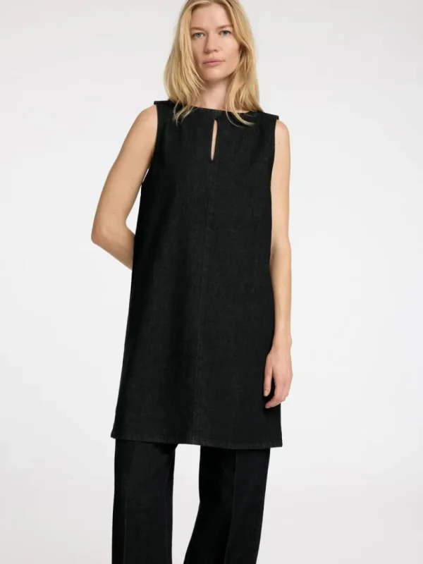 Kjoler>SELECTED DENIM KORT KJOLE Black