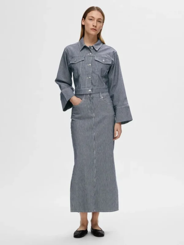 Nederdele>SELECTED DENIM MAXINEDERDEL Blue