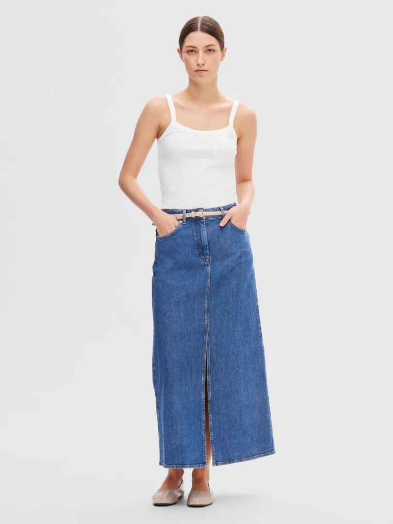 denim_maxinederdel_2.webp Nederdele>SELECTED DENIM MAXINEDERDEL Blue