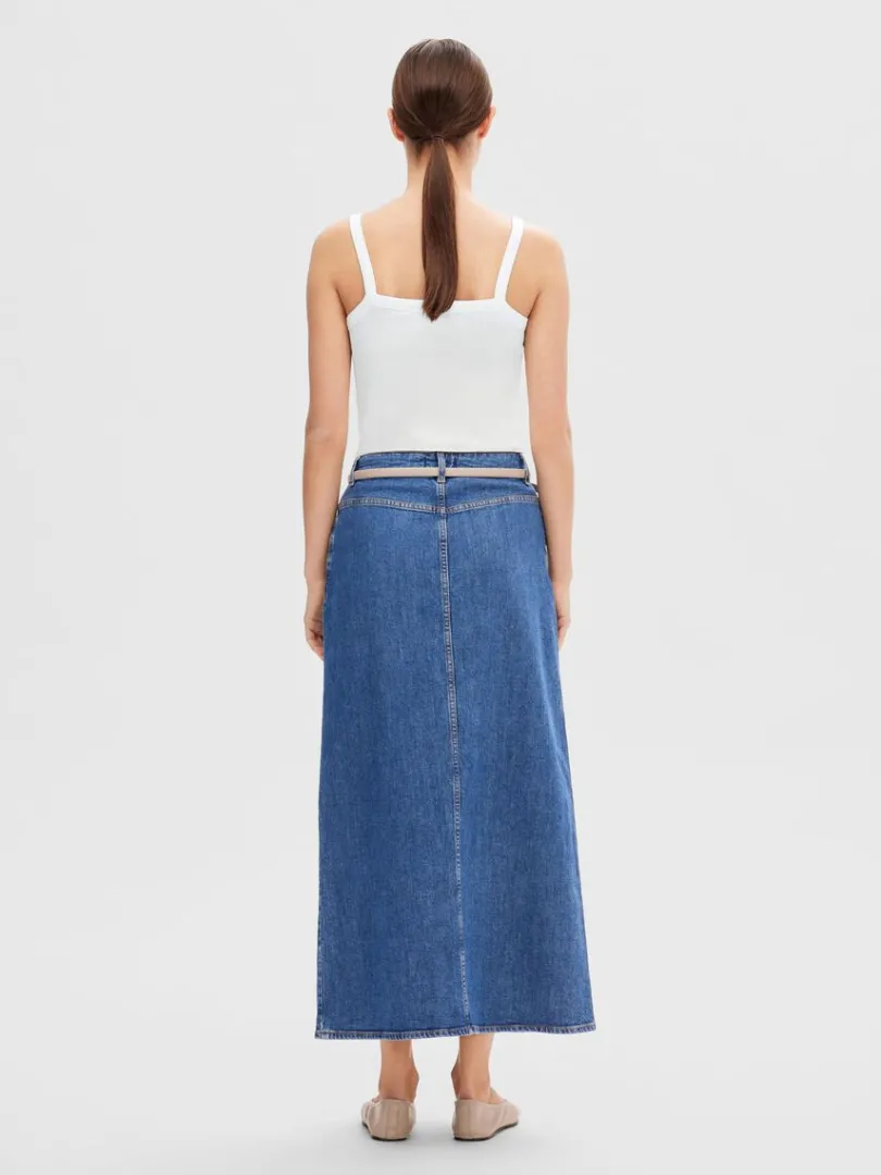 denim_maxinederdel_5.webp Nederdele>SELECTED DENIM MAXINEDERDEL Blue