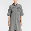 Kjoler>SELECTED DENIM MIDIKJOLE Grey