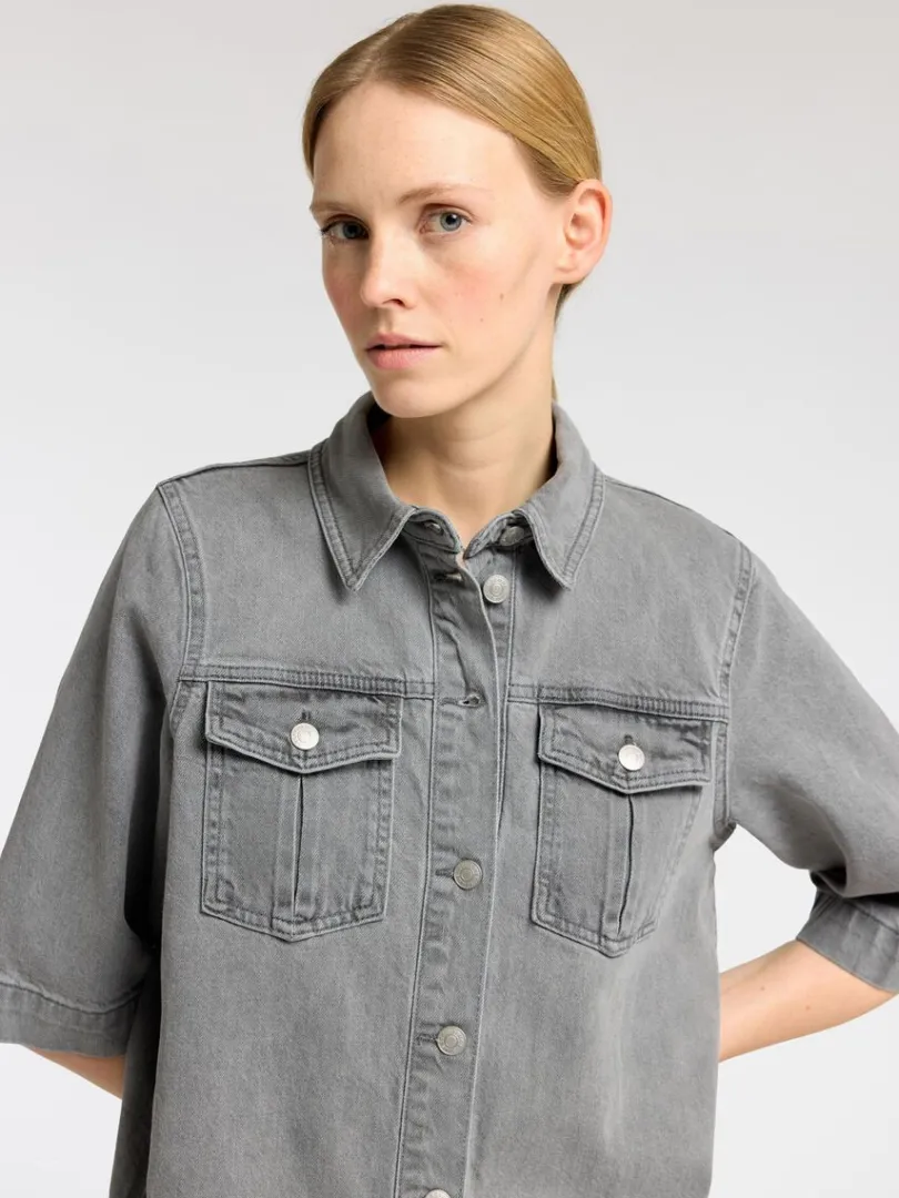 denim_midikjole_3.webp Kjoler>SELECTED DENIM MIDIKJOLE Grey