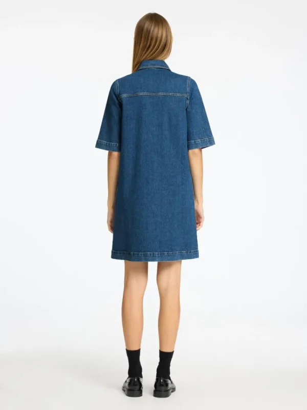 Kjoler>SELECTED DENIM MIDIKJOLE Blue