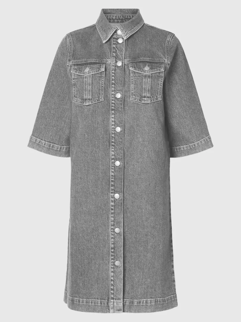 denim_midikjole_5.webp Kjoler>SELECTED DENIM MIDIKJOLE Grey