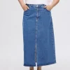Nederdele>SELECTED DENIM MIDINEDERDEL Blue