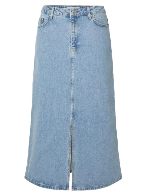 Nederdele>SELECTED DENIM MIDINEDERDEL Blue