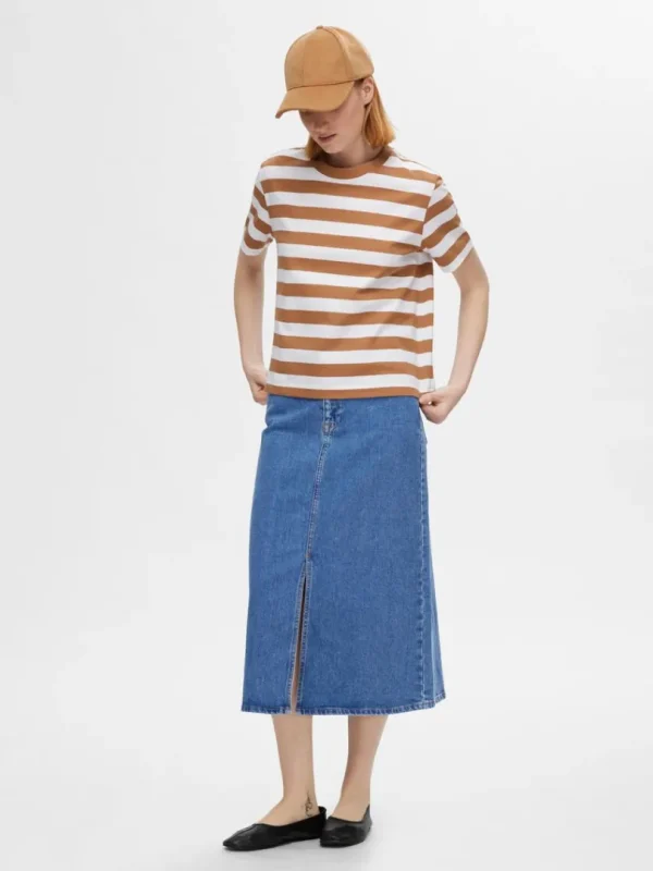 Nederdele>SELECTED DENIM MIDINEDERDEL Blue