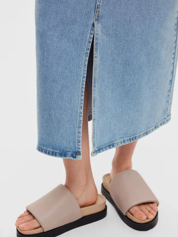 Nederdele>SELECTED DENIM MIDINEDERDEL Blue