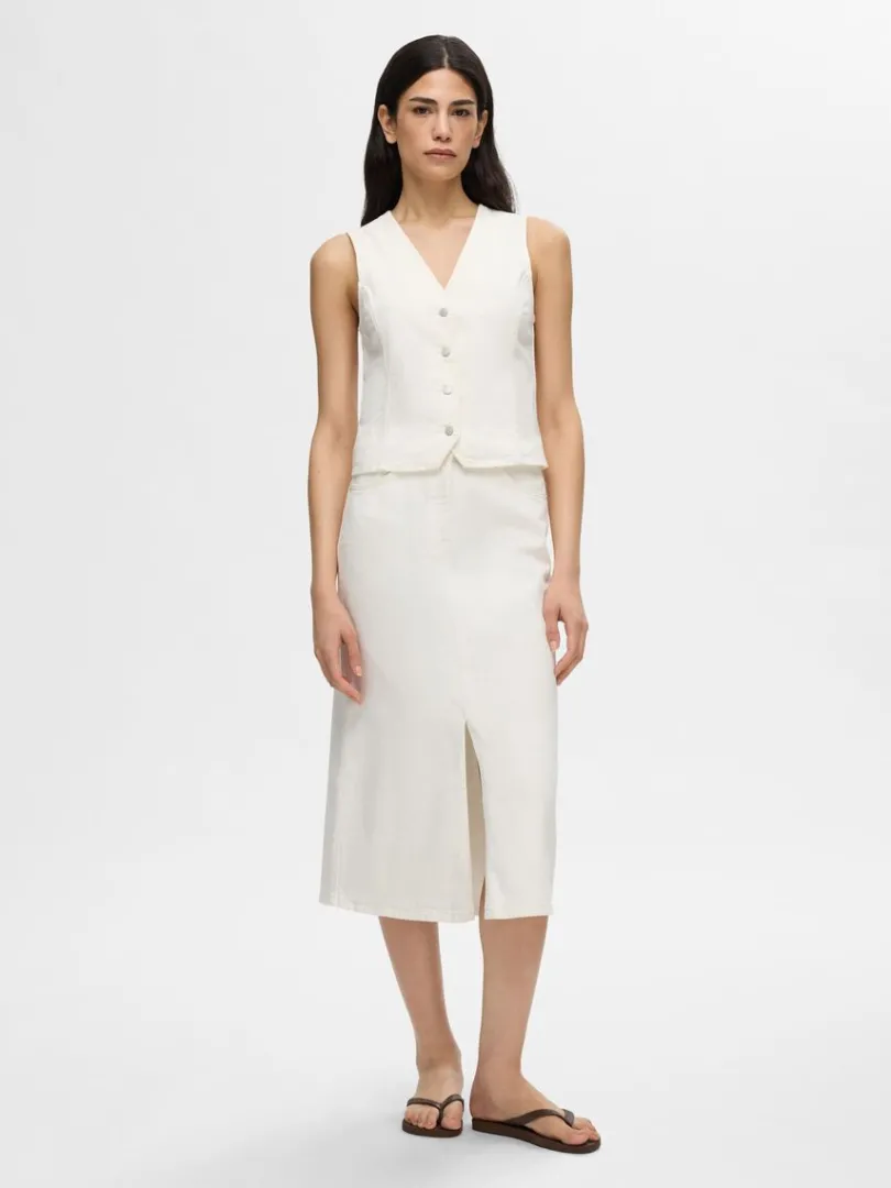 denim_midinederdel_4.webp Nederdele>SELECTED DENIM MIDINEDERDEL White