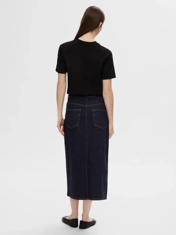 Nederdele>SELECTED DENIM MIDINEDERDEL Blue