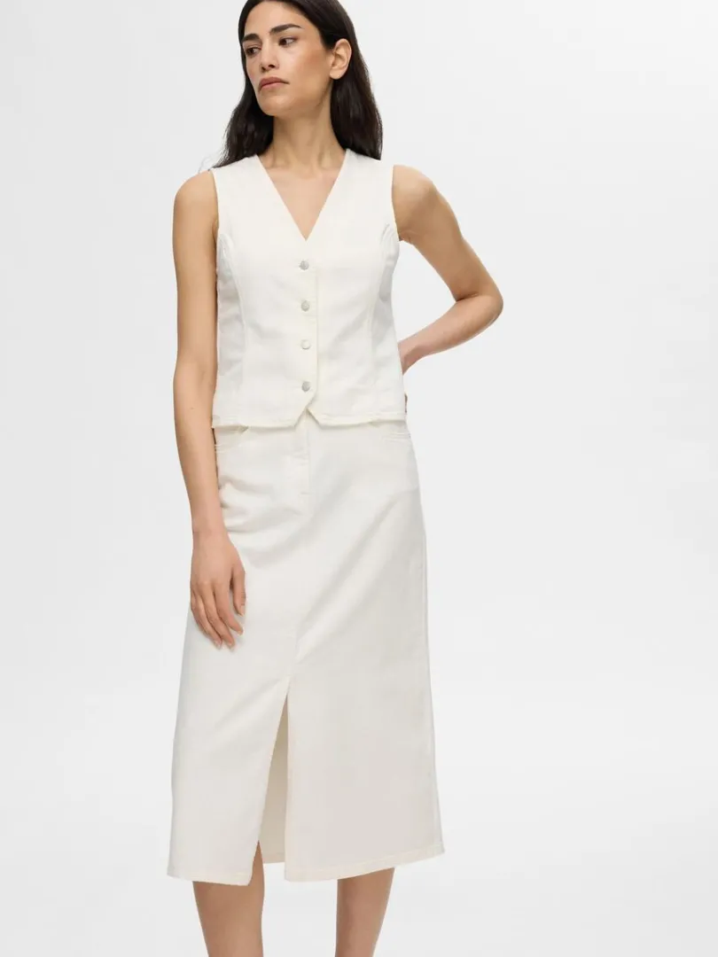 denim_midinederdel_5.webp Nederdele>SELECTED DENIM MIDINEDERDEL White