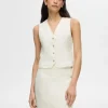 Toppe Og Bluser>SELECTED DENIM VEST White