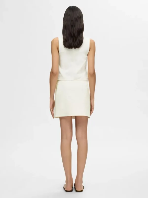 Toppe Og Bluser>SELECTED DENIM VEST White
