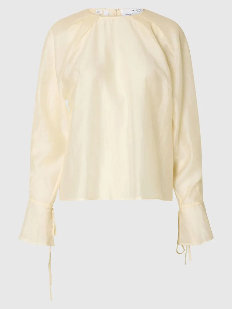 detaljeret_langrmet_bluse_5-1.webp Toppe Og Bluser>SELECTED DETALJERET LANGÆRMET BLUSE Beige