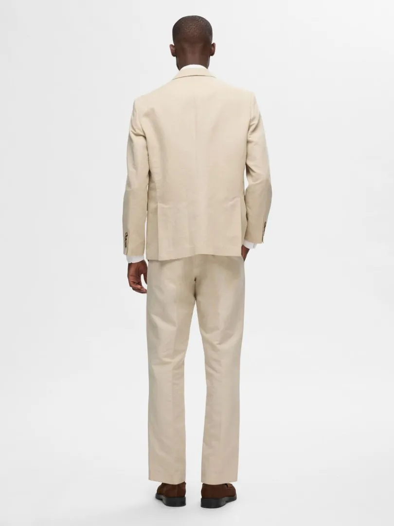 dobbeltradet_blazer_1.webp Jakkesæt & Blazers>SELECTED DOBBELTRADET BLAZER Beige
