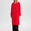 Overtøj>SELECTED DOBBELTRADET FRAKKE Red
