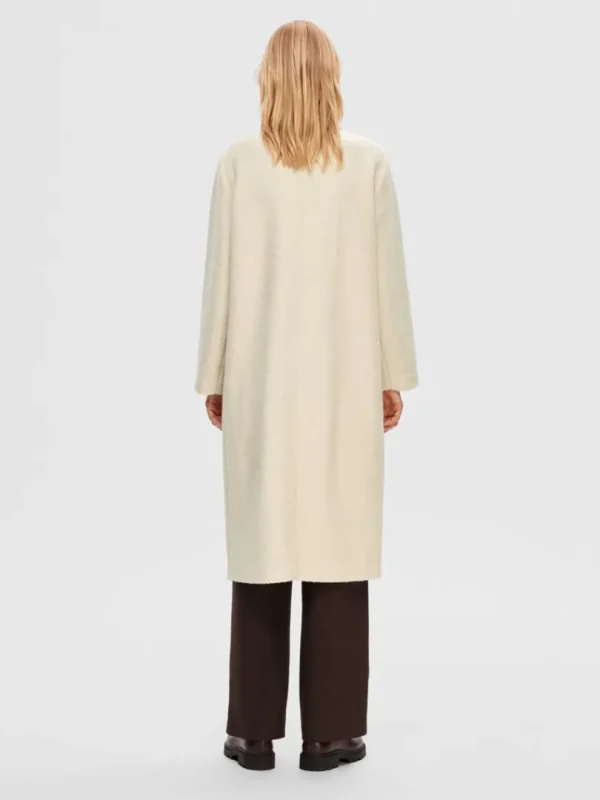 Overtøj>SELECTED DOBBELTRADET FRAKKE Beige